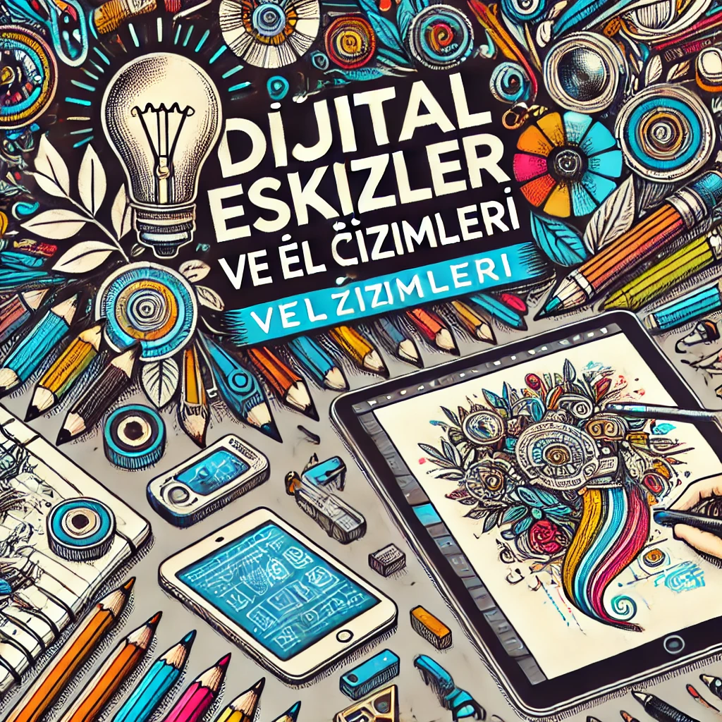 2024 tasarım trendlerinde Dijital Eskizler ve El Çizimleri