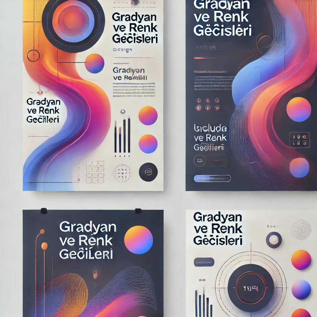 2024 tasarım trendlerinde Gradient ve Renk Geçişleri